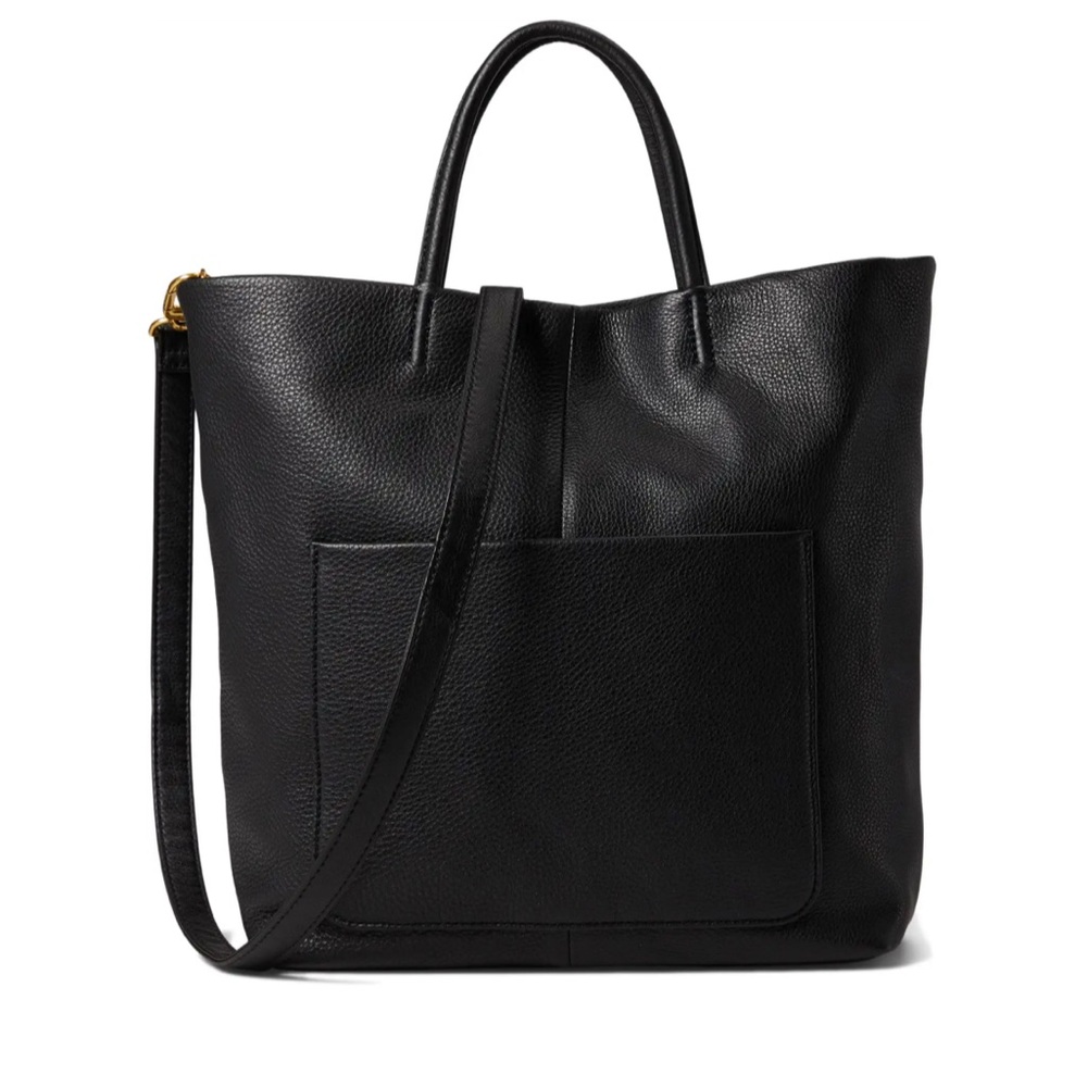 🧨 HOBO Tripp Tote Black Leather Tote Bag with Textured Finish